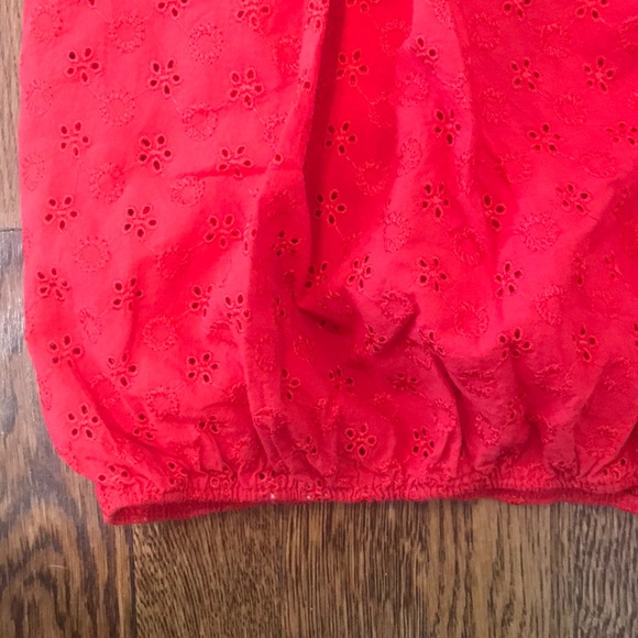 Red Eyelet Tank with Adjustable Straps - Picture 3 of 6